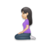 Woman Kneeling: Light Skin Tone Emoji Copy Paste ― 🧎🏻‍♀ - lg