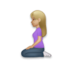Woman Kneeling: Medium-light Skin Tone Emoji Copy Paste ― 🧎🏼‍♀ - lg