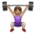 Woman Lifting Weights: Medium Skin Tone Emoji Copy Paste ― 🏋🏽‍♀ - lg