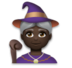 Woman Mage: Dark Skin Tone Emoji Copy Paste ― 🧙🏿‍♀ - lg