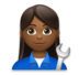 Woman Mechanic: Medium-dark Skin Tone Emoji Copy Paste ― 👩🏾‍🔧 - lg