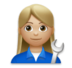 Woman Mechanic: Medium-light Skin Tone Emoji Copy Paste ― 👩🏼‍🔧 - lg