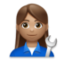 Woman Mechanic: Medium Skin Tone Emoji Copy Paste ― 👩🏽‍🔧 - lg