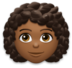 Woman: Medium-dark Skin Tone, Curly Hair Emoji Copy Paste ― 👩🏾‍🦱 - lg