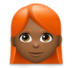 Woman: Medium-dark Skin Tone, Red Hair Emoji Copy Paste ― 👩🏾‍🦰 - lg