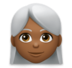 Woman: Medium-dark Skin Tone, White Hair Emoji Copy Paste ― 👩🏾‍🦳 - lg