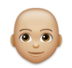 Woman: Medium-light Skin Tone, Bald Emoji Copy Paste ― 👩🏼‍🦲 - lg