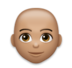 Woman: Medium Skin Tone, Bald Emoji Copy Paste ― 👩🏽‍🦲 - lg