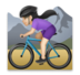 Woman Mountain Biking: Light Skin Tone Emoji Copy Paste ― 🚵🏻‍♀ - lg