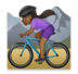 Woman Mountain Biking: Medium-dark Skin Tone Emoji Copy Paste ― 🚵🏾‍♀ - lg