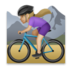 Woman Mountain Biking: Medium-light Skin Tone Emoji Copy Paste ― 🚵🏼‍♀ - lg