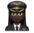 Woman Pilot: Dark Skin Tone Emoji Copy Paste ― 👩🏿‍✈ - lg