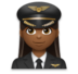 Woman Pilot: Medium-dark Skin Tone Emoji Copy Paste ― 👩🏾‍✈ - lg