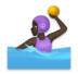 Woman Playing Water Polo: Dark Skin Tone Emoji Copy Paste ― 🤽🏿‍♀ - lg