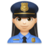 Woman Police Officer: Light Skin Tone Emoji Copy Paste ― 👮🏻‍♀ - lg