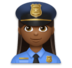 Woman Police Officer: Medium-dark Skin Tone Emoji Copy Paste ― 👮🏾‍♀ - lg
