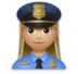 Woman Police Officer: Medium-light Skin Tone Emoji Copy Paste ― 👮🏼‍♀ - lg