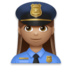 Woman Police Officer: Medium Skin Tone Emoji Copy Paste ― 👮🏽‍♀ - lg