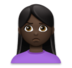 Woman Pouting: Dark Skin Tone Emoji Copy Paste ― 🙎🏿‍♀ - lg
