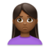 Woman Pouting: Medium-dark Skin Tone Emoji Copy Paste ― 🙎🏾‍♀ - lg