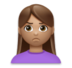 Woman Pouting: Medium Skin Tone Emoji Copy Paste ― 🙎🏽‍♀ - lg