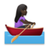 Woman Rowing Boat: Dark Skin Tone Emoji Copy Paste ― 🚣🏿‍♀ - lg