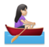 Woman Rowing Boat: Light Skin Tone Emoji Copy Paste ― 🚣🏻‍♀ - lg