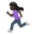 Woman Running: Dark Skin Tone Emoji Copy Paste ― 🏃🏿‍♀ - lg