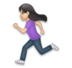 Woman Running: Light Skin Tone Emoji Copy Paste ― 🏃🏻‍♀ - lg