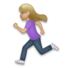 Woman Running: Medium-light Skin Tone Emoji Copy Paste ― 🏃🏼‍♀ - lg