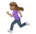 Woman Running: Medium Skin Tone Emoji Copy Paste ― 🏃🏽‍♀ - lg
