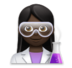 Woman Scientist: Dark Skin Tone Emoji Copy Paste ― 👩🏿‍🔬 - lg