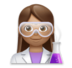 Woman Scientist: Medium Skin Tone Emoji Copy Paste ― 👩🏽‍🔬 - lg