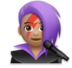 Woman Singer: Medium Skin Tone Emoji Copy Paste ― 👩🏽‍🎤 - lg