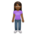 Woman Standing: Medium-dark Skin Tone Emoji Copy Paste ― 🧍🏾‍♀ - lg