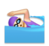 Woman Swimming: Light Skin Tone Emoji Copy Paste ― 🏊🏻‍♀ - lg
