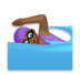 Woman Swimming: Medium-dark Skin Tone Emoji Copy Paste ― 🏊🏾‍♀ - lg