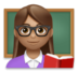 Woman Teacher: Medium Skin Tone Emoji Copy Paste ― 👩🏽‍🏫 - lg