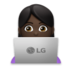 Woman Technologist: Dark Skin Tone Emoji Copy Paste ― 👩🏿‍💻 - lg