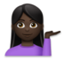 Woman Tipping Hand: Dark Skin Tone Emoji Copy Paste ― 💁🏿‍♀ - lg