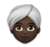 Woman Wearing Turban: Dark Skin Tone Emoji Copy Paste ― 👳🏿‍♀ - lg
