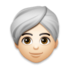 Woman Wearing Turban: Light Skin Tone Emoji Copy Paste ― 👳🏻‍♀ - lg