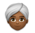 Woman Wearing Turban: Medium-dark Skin Tone Emoji Copy Paste ― 👳🏾‍♀ - lg