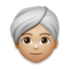 Woman Wearing Turban: Medium-light Skin Tone Emoji Copy Paste ― 👳🏼‍♀ - lg