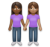 Women Holding Hands: Medium-dark Skin Tone, Medium Skin Tone Emoji Copy Paste ― 👩🏾‍🤝‍👩🏽 - lg