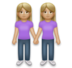 Women Holding Hands: Medium-light Skin Tone Emoji Copy Paste ― 👭🏼 - lg