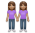 Women Holding Hands: Medium Skin Tone Emoji Copy Paste ― 👭🏽 - lg