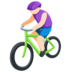 Person Biking: Light Skin Tone Emoji Copy Paste ― 🚴🏻 - messenger