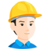 Construction Worker: Light Skin Tone Emoji Copy Paste ― 👷🏻 - messenger