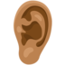 Ear: Medium Skin Tone Emoji Copy Paste ― 👂🏽 - messenger